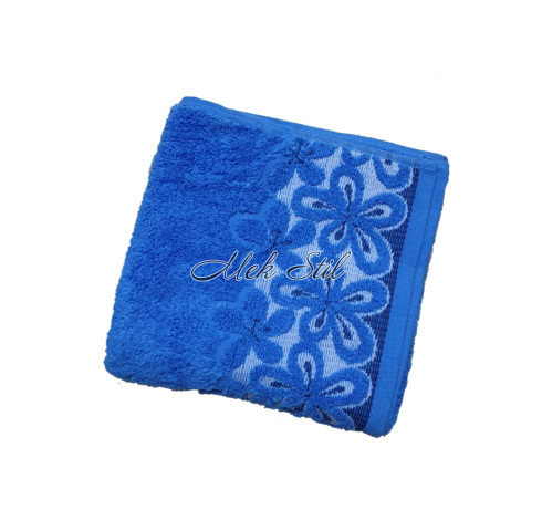Хавлиена кърпа - микропамук модел Данте цвят средно синьо